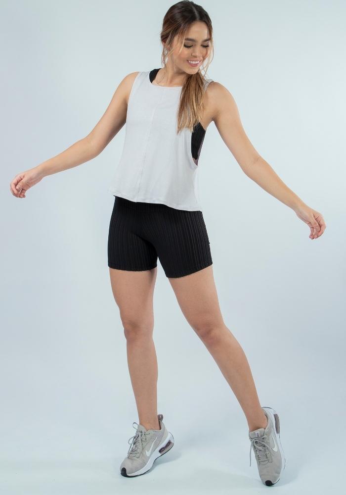 Crop Deportivo Gris