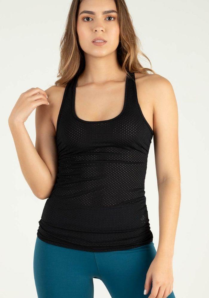 Esqueleto deportivo para mujer en tela malla color negro - Tienda online de ropa deportiva Kinema