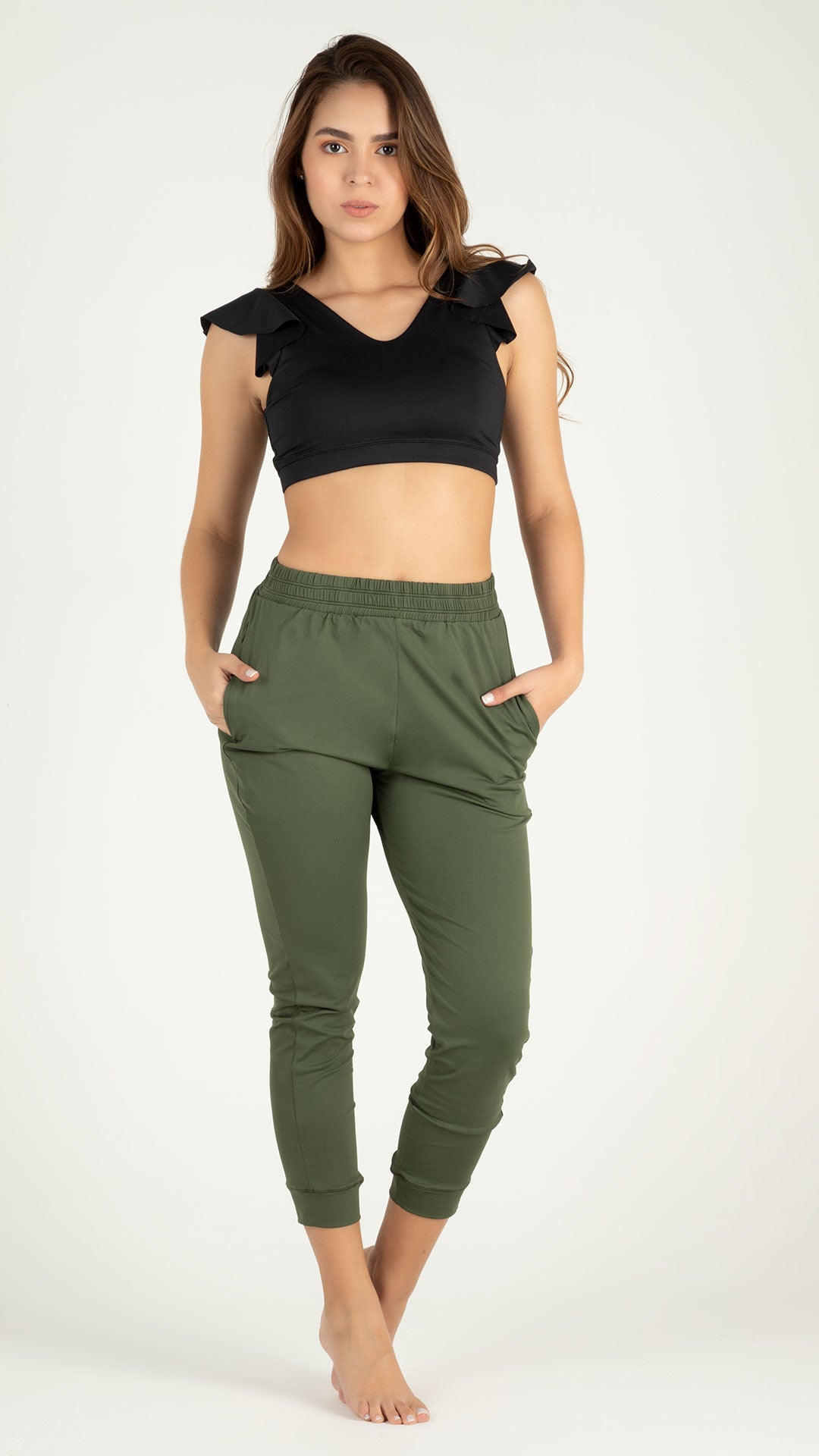 Pantalon Jogger Deportivo Para Mujer Color Verde