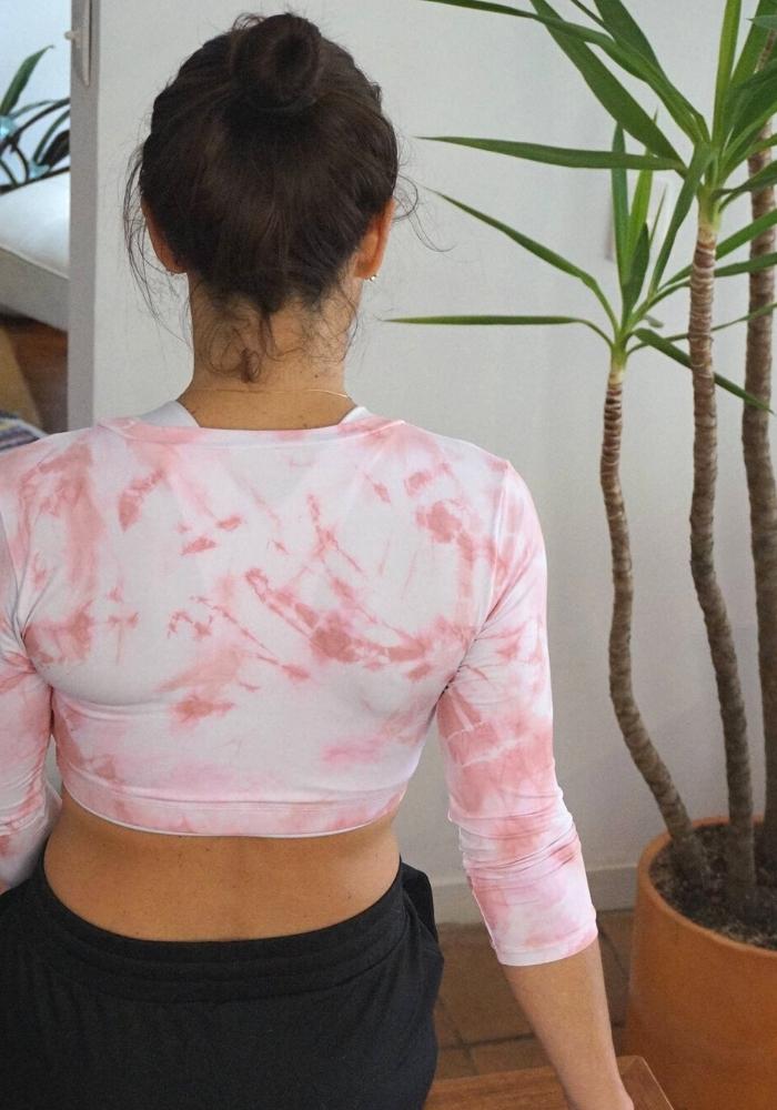 Buzo Corto Para Mujer En Tiedye Color Rosa