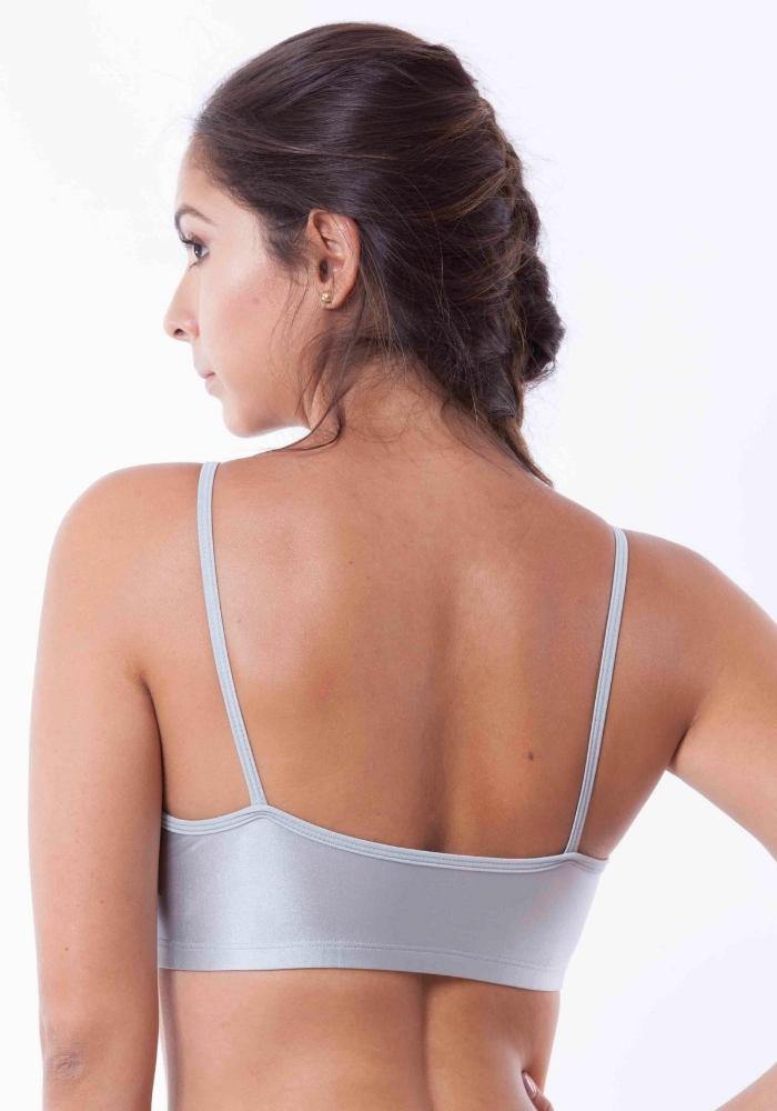 Top para mujer color plata - Tienda online de ropa deportiva Kinema